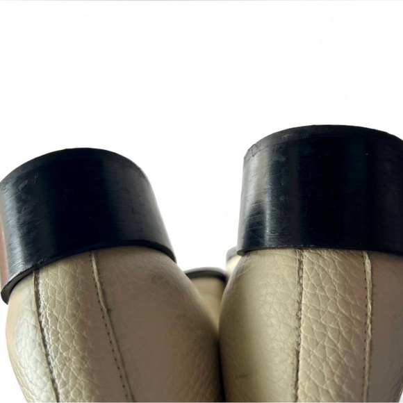 Everlane Cream Leather Ankle Boots Size 8 - Picture 9 of 9